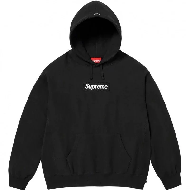 Supreme Supreme Box Logo Hoodie Solid Black Black