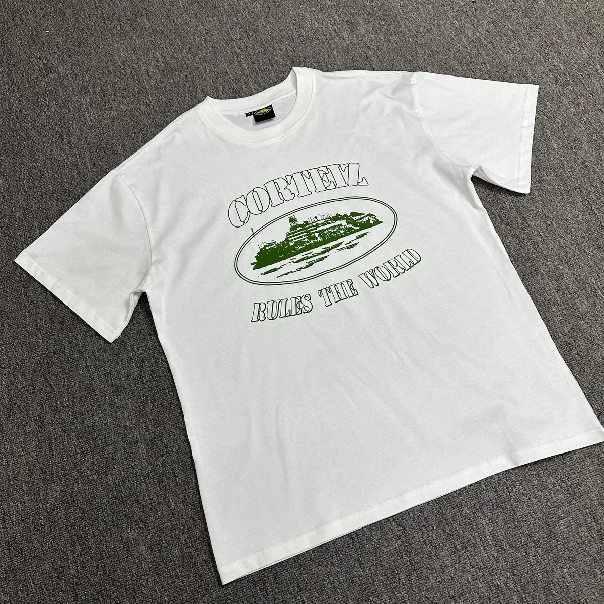 Corteiz Corteiz RTW Rules The World White/Green T-Shirt White