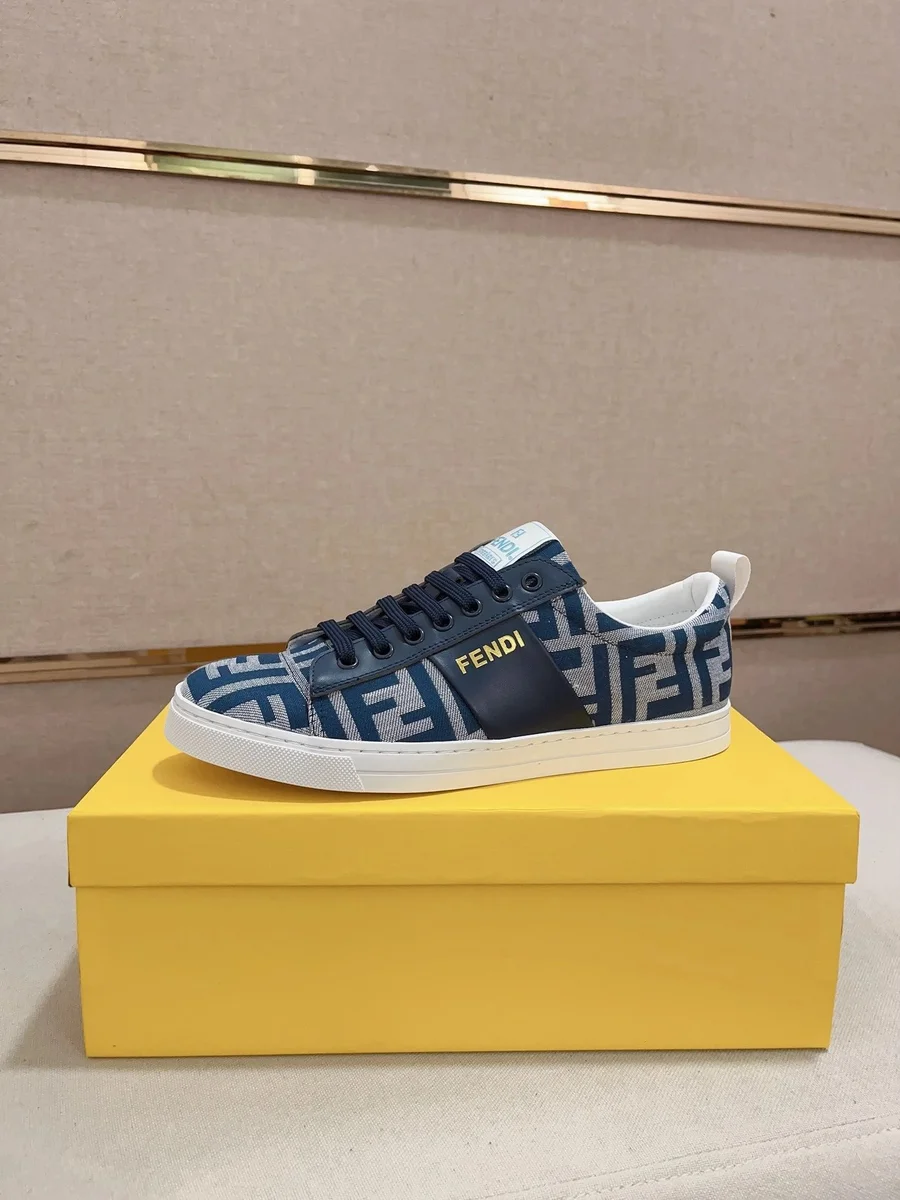Fendi Fendi Iconic FF Logo Sneakers Blue/White Blue