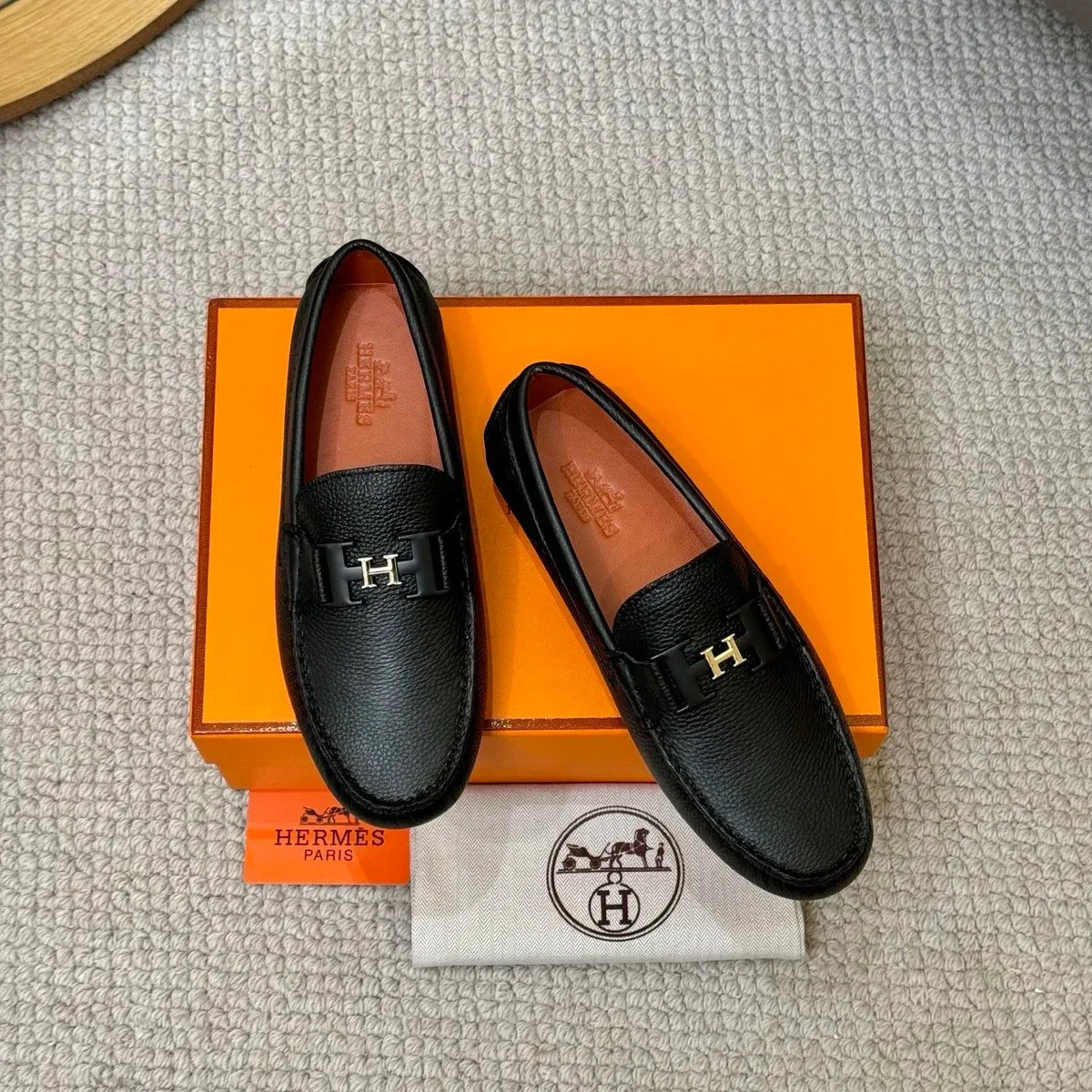 Hermès T Series Black Leather Loafers — Oopbuy Spreadsheet find