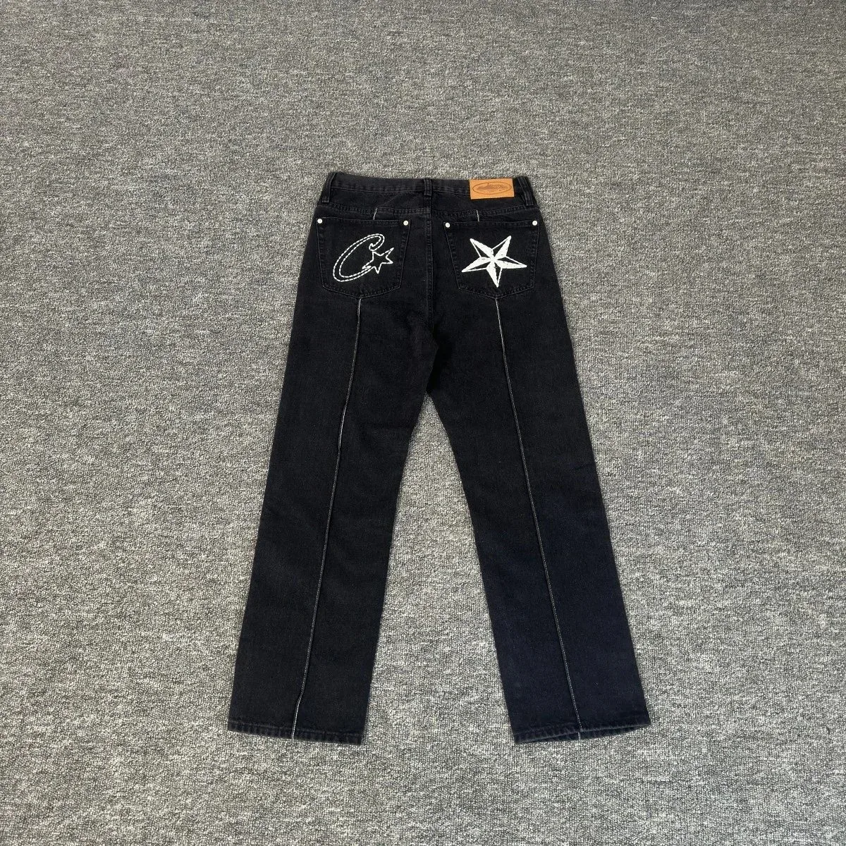 Other Black Embroidered Jeans with Star Detail Black - 1