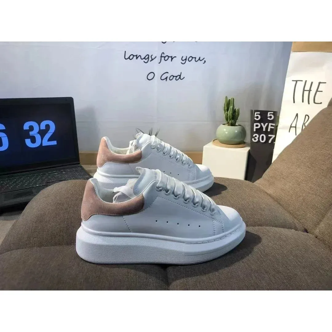 Alexander McQueen Alexander McQueen McQueen White & Suede Trim Sneakers White - 1