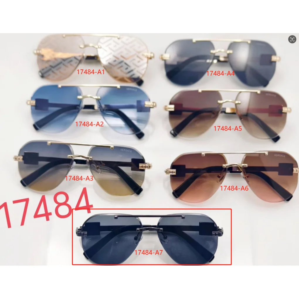 Versace Versace 17484-A7 Aviator Sunglasses Blue - 1