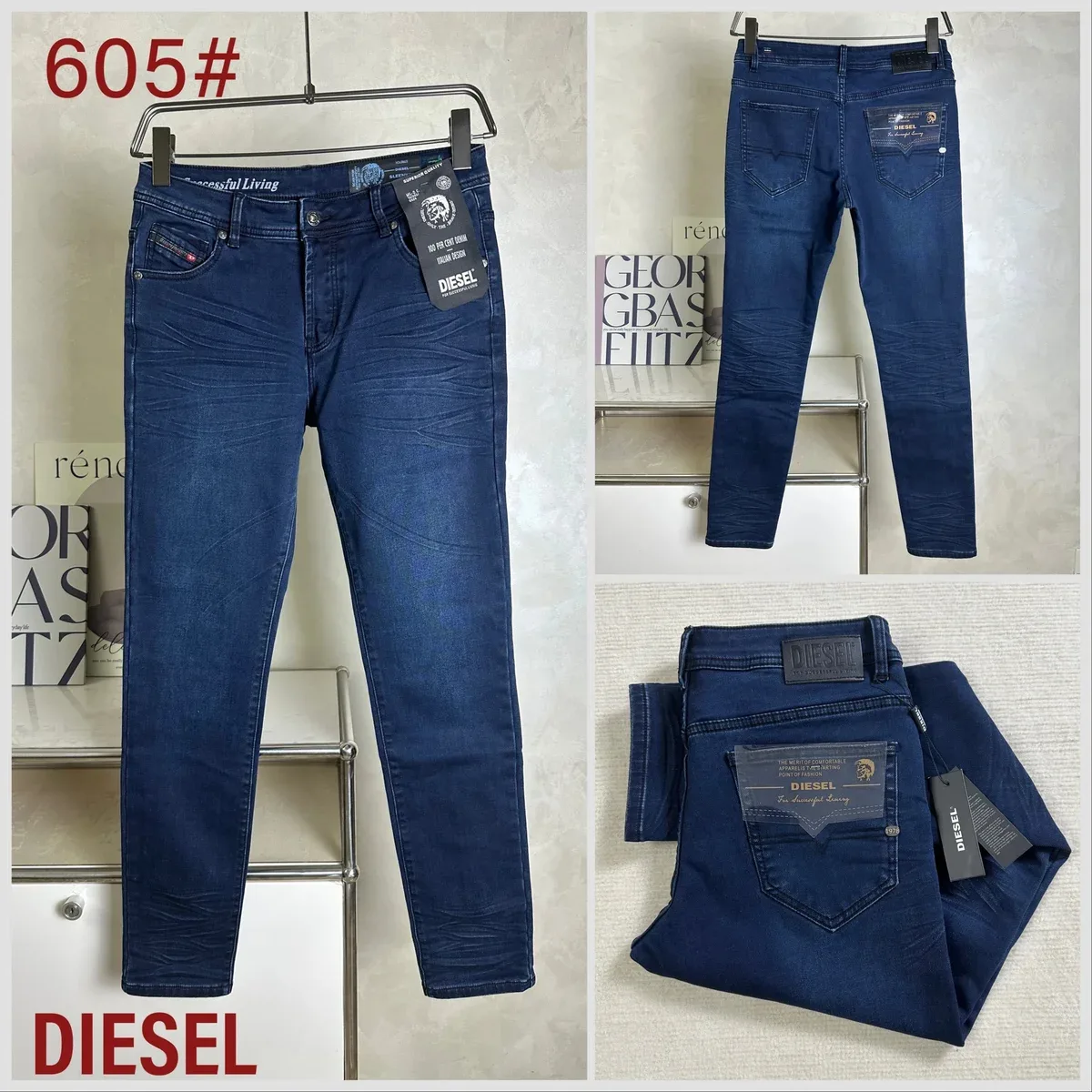 Diesel Diesel 605 Navy Slim Fit Jeans Navy - 1