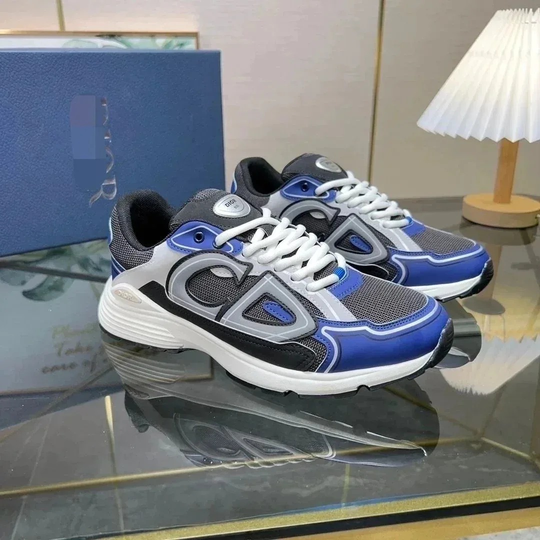 Dior Dior Air Force 1 Blue & Grey Sneakers Blue
