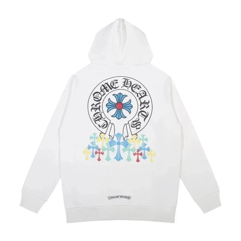 Chrome Hearts Chrome Hearts Cemetery Cross White Hoodie White
