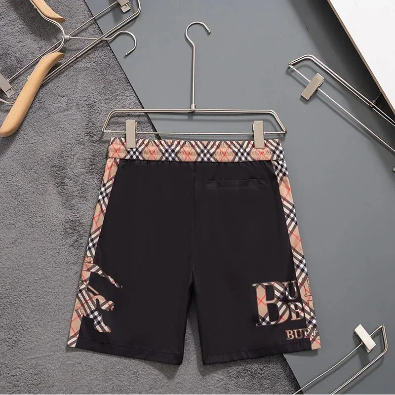 Burberry Burberry Black Check Panel Shorts Black - 1