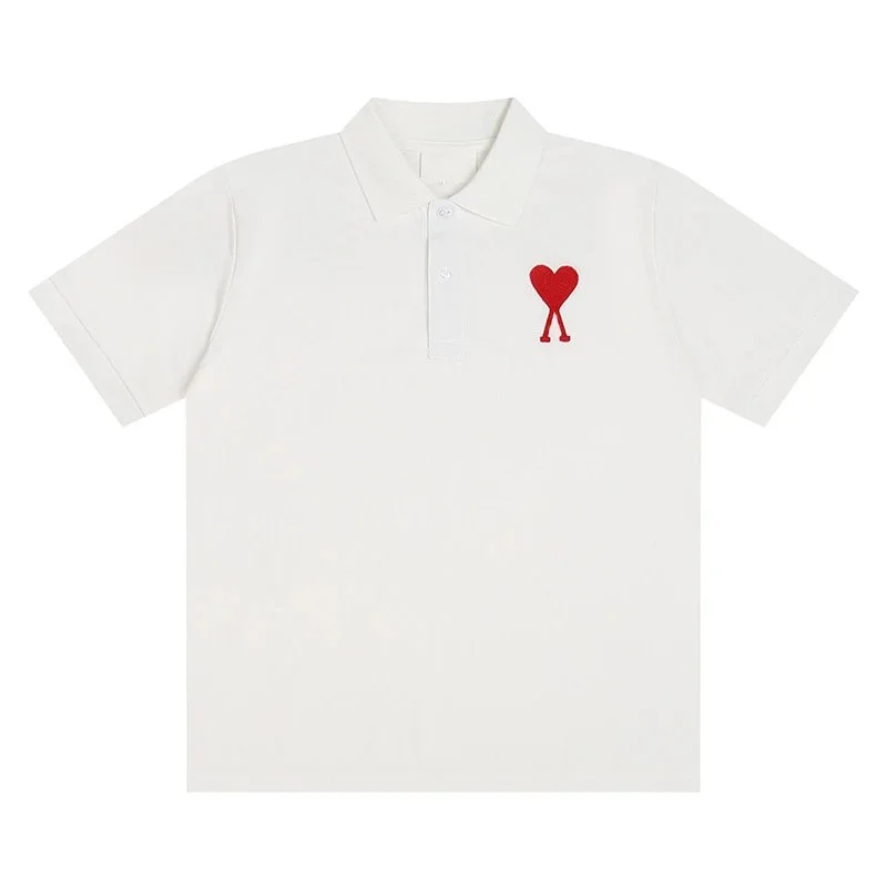 Amiri Amiri White Red Heart Polo Shirt White - 1