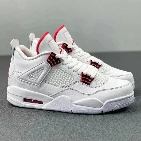 Jordan Air Jordan Air Jordan 4 White/University Red Sneakers White - 1