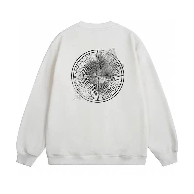 Stone Island Stone Island Fleece-Lined White Sweatshirt White