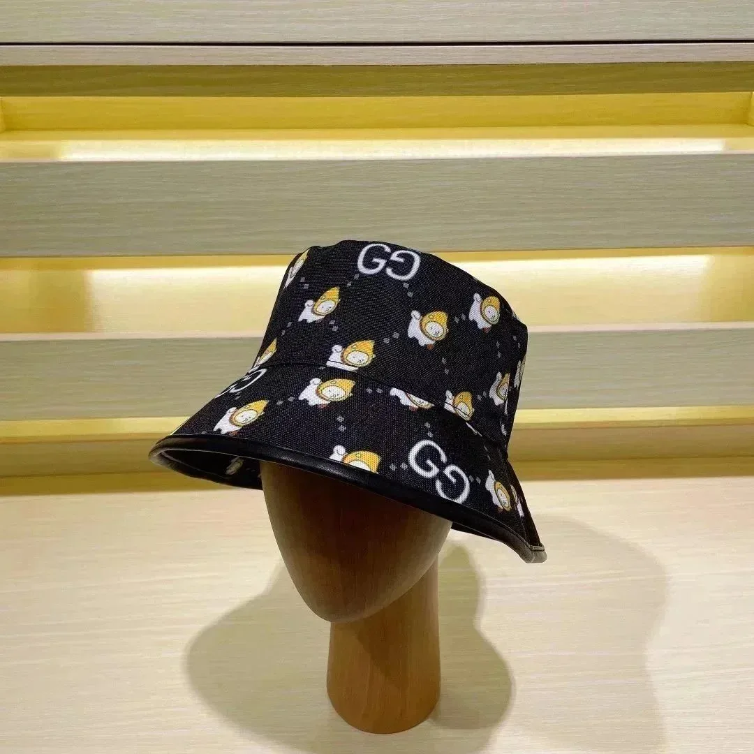 Gucci Gucci GG Monogram Cartoon Print Bucket Hat Black - 1