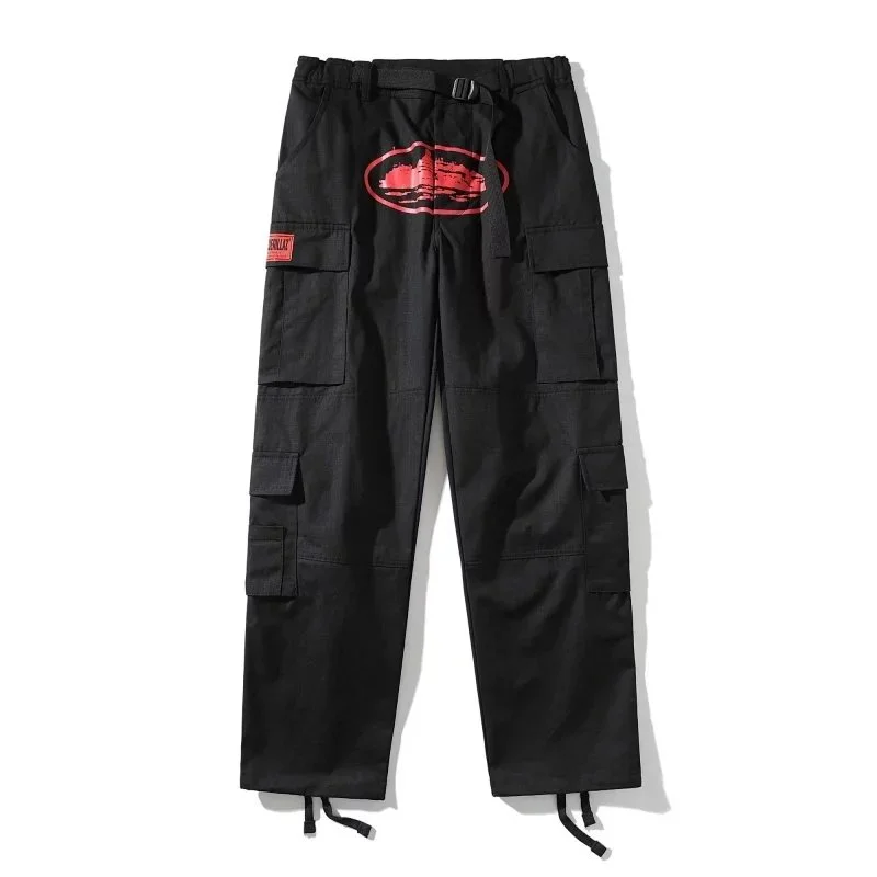 Other Black Cargo Pants with Red Graphic Pocket Detail Black - 1