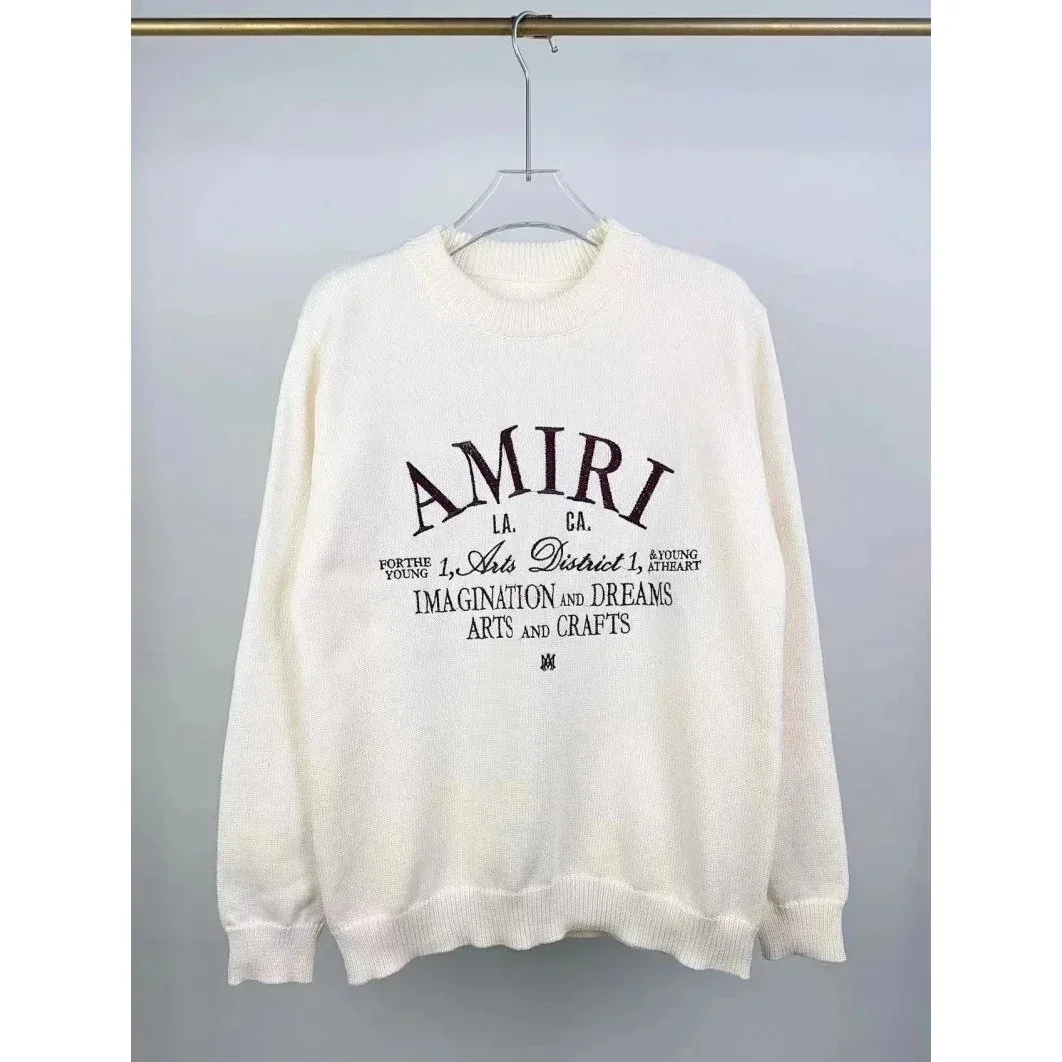 Amiri AMIRI AMIRI Crewneck Knit Sweater White White - 1