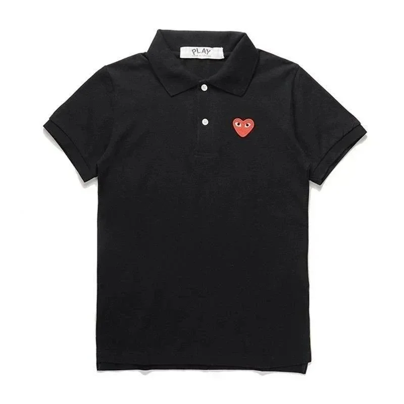 Comme des Garçons Comme des Garçons Play Black Red Heart Polo Shirt Black