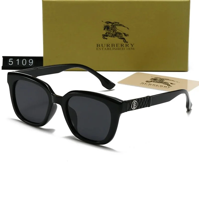 Burberry Burberry TB Monogram 5109-A Black Sunglasses Black - 1