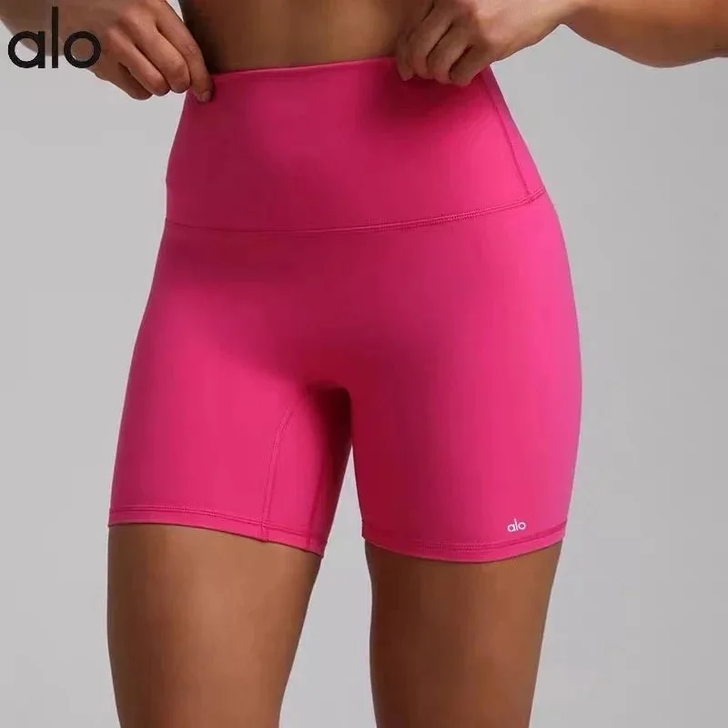 Alo Yoga Alo Butterfly Pink Biker Shorts Pink - 1