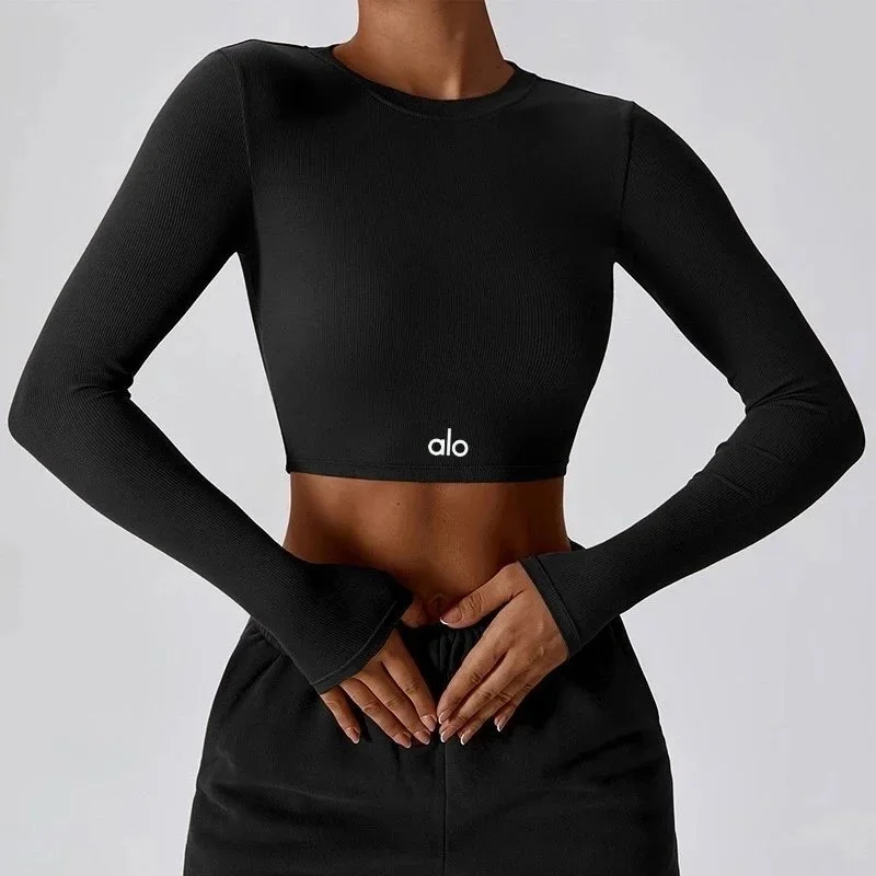 Alo Yoga Alo Advanced Crop Top Advanced Black Tops Black - 1
