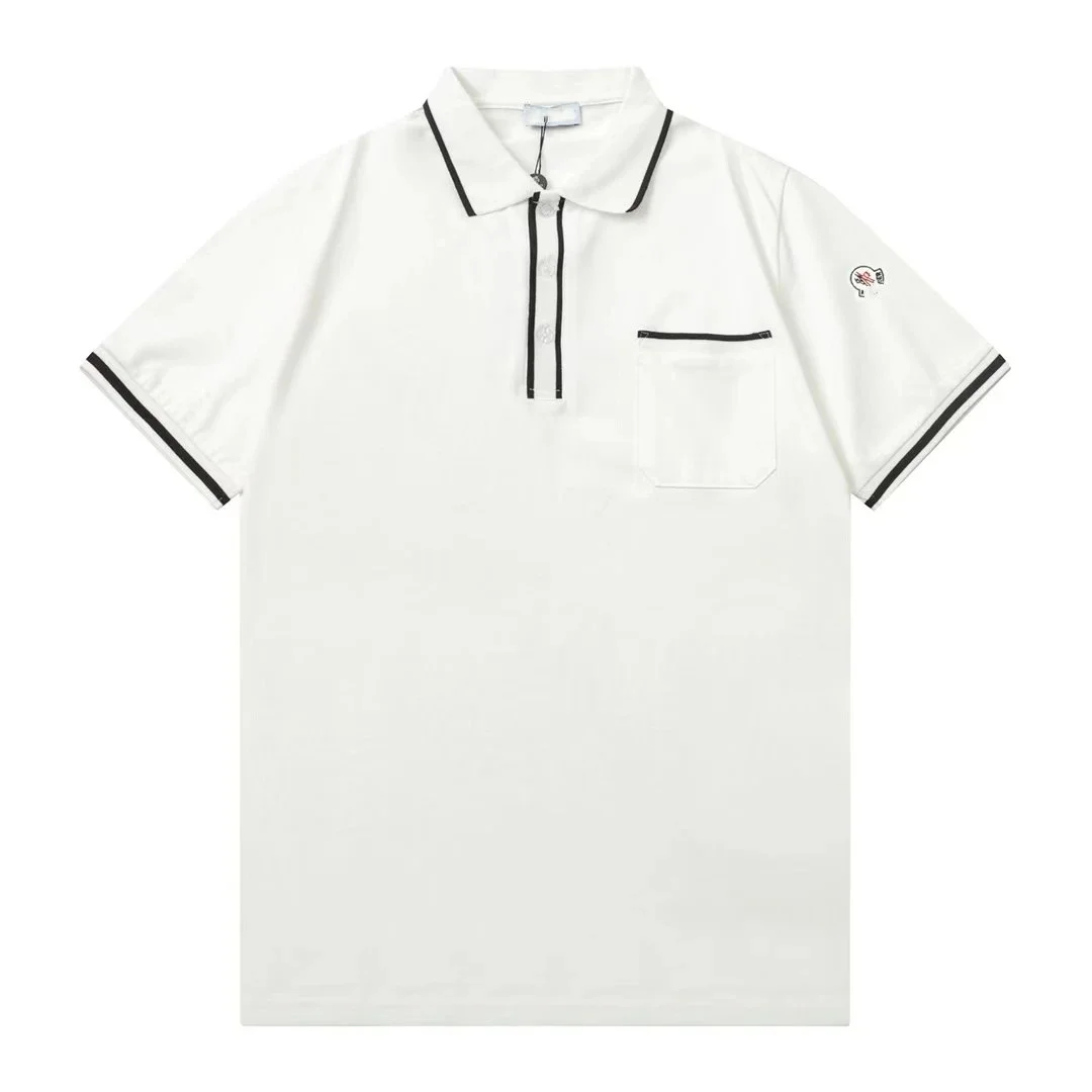 Maison Mihara Yasuhiro Maison Mihara Yasuhiro White with Black Trim Polo Shirt White - 1