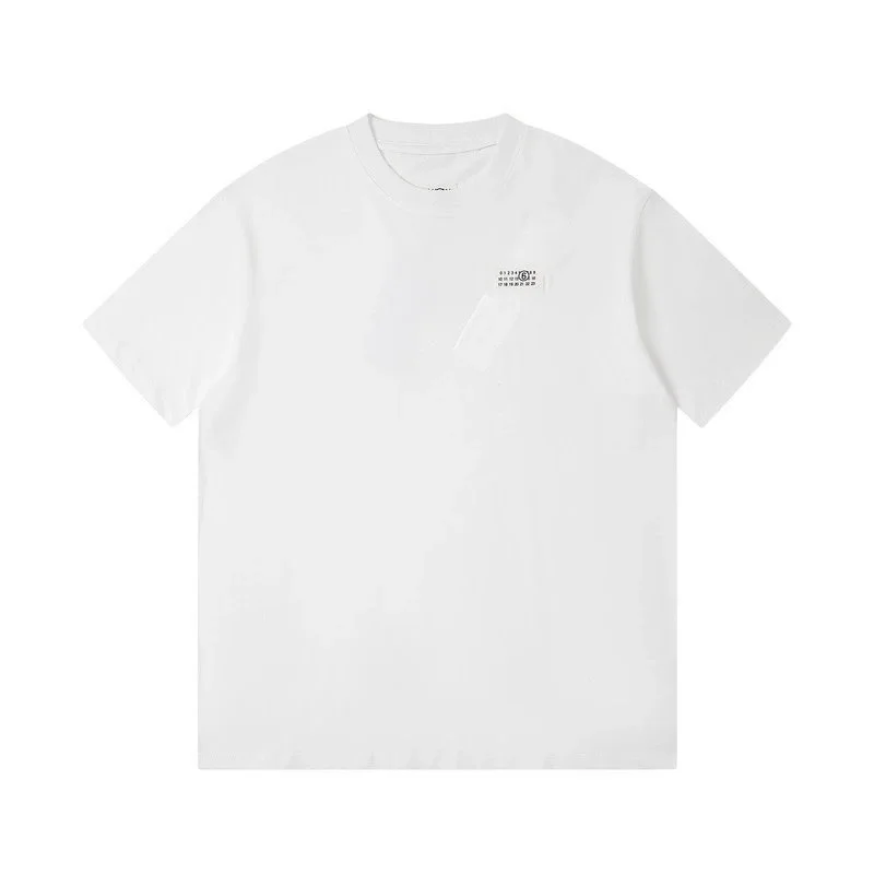 Other Pure White Crew Neck T-Shirt with Small Chest Logo White - 1