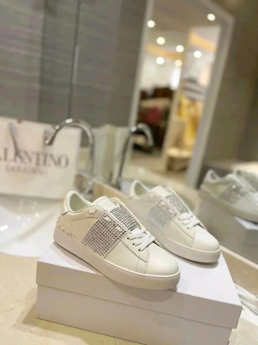 Valentino Valentino Rockstud White/Silver Studded Sneakers White