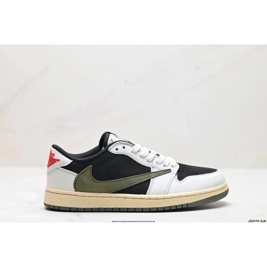 Nike Nike Air Jordan 1 Low Black Olive Sail Sneakers Black