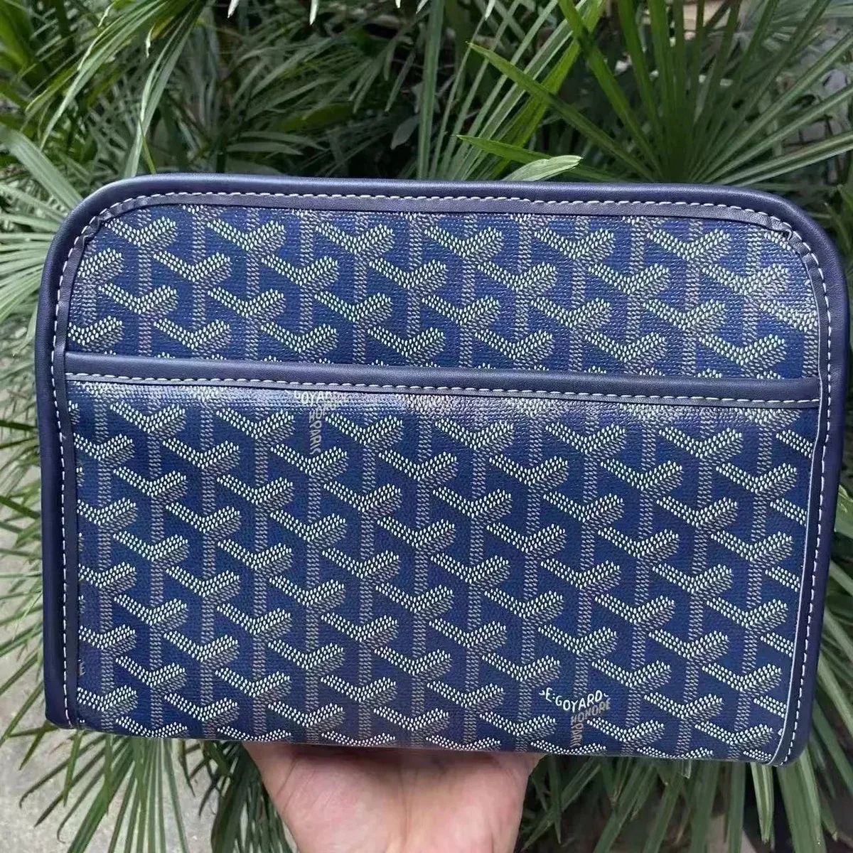 Goyard YARD Blue Monogram Clutch Bag