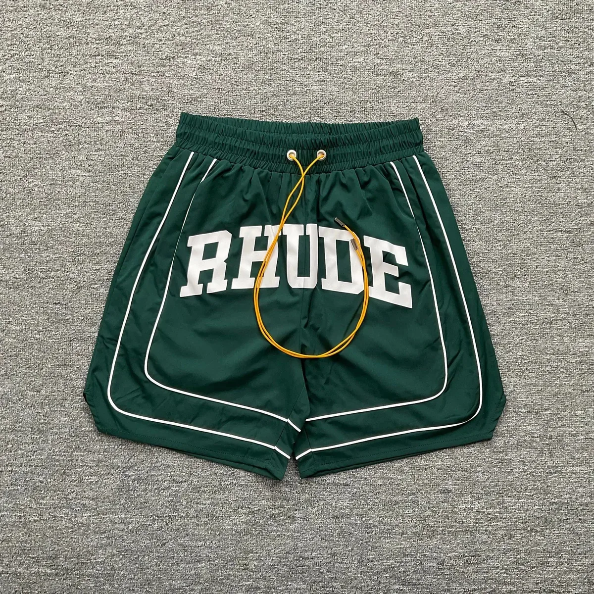 Rhude Rhude Green 'RHUDE' Lettering Shorts Green - 1