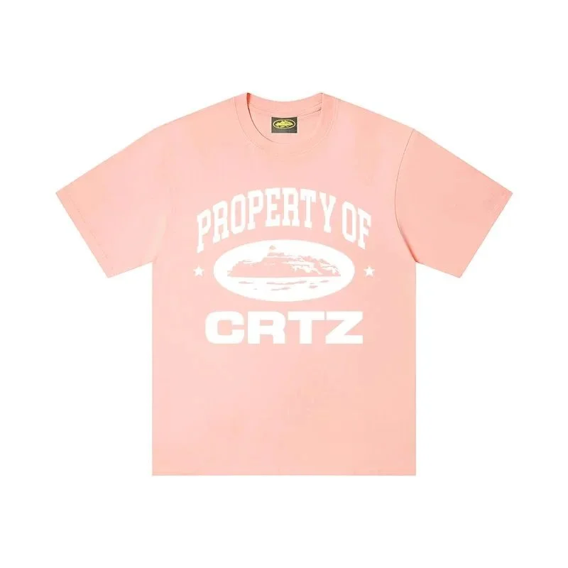 Corteiz Corteiz Property of CRTZ Peach T-Shirt Pink - 1