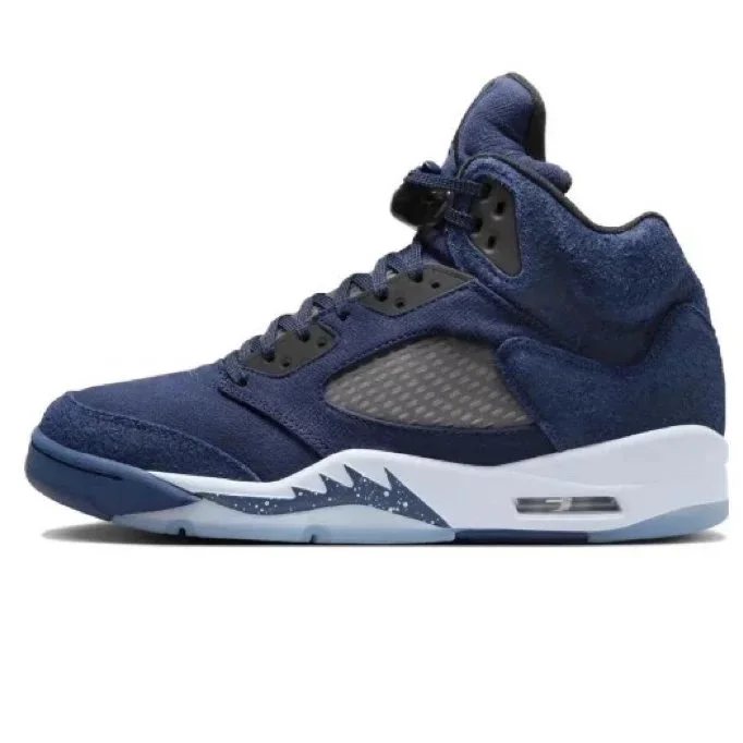 Nike Nike Air Jordan 5 High Deep Blue White Sneakers Blue - 1
