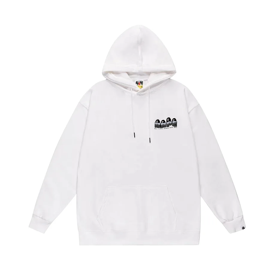 A Bathing Ape A Bathing Ape BAPE STA White Hoodie with Baby Milo Print White - 1