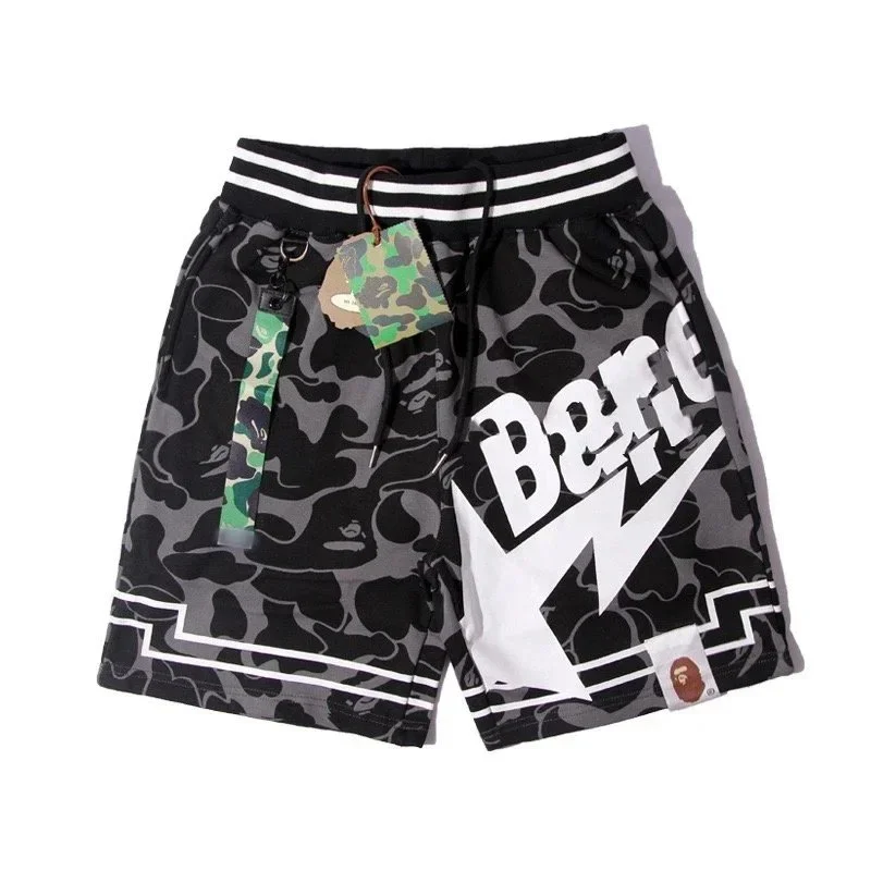 A Bathing Ape A Bathing Ape ABC Camo Black & Green Shorts Black - 1
