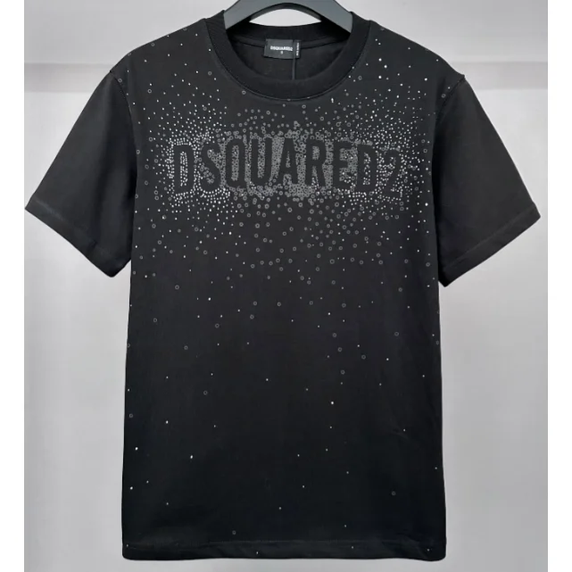 DSQUARED2 DSQUARED2 Studded Logo Black T-Shirt Black