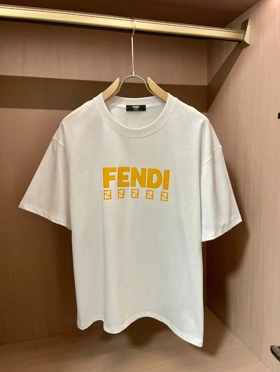 Fendi Fendi Iconic FF Logo White T-Shirt White - 1