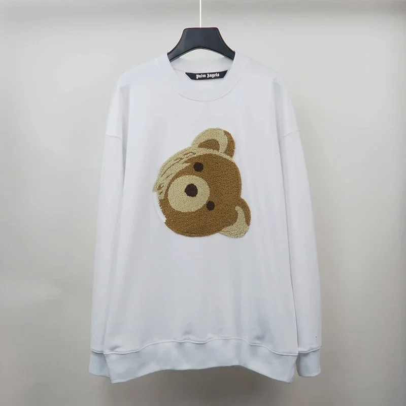 Palm Angels Palm Angels Bear White Oversized Sweatshirt White - 1
