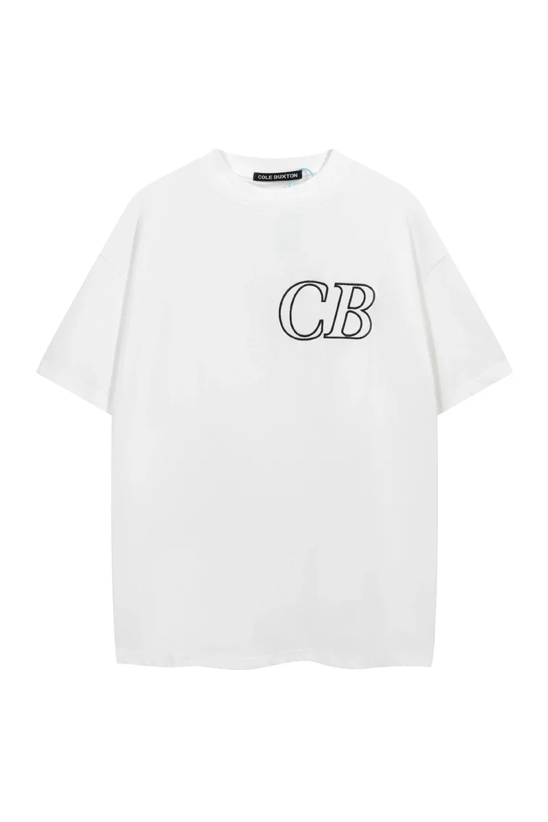 Cole Buxton Cole Buxton CB Embroidered White T-Shirt White - 1