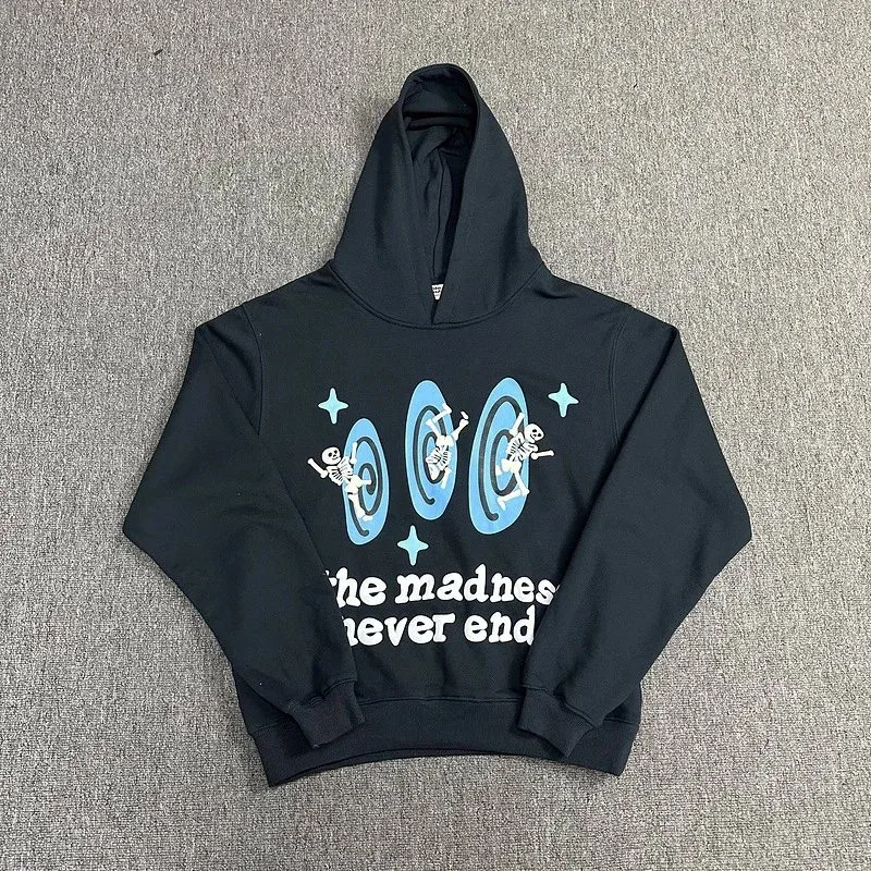 Other Black 'The Madness Never Ends' Graphic Hoodie Black - 1