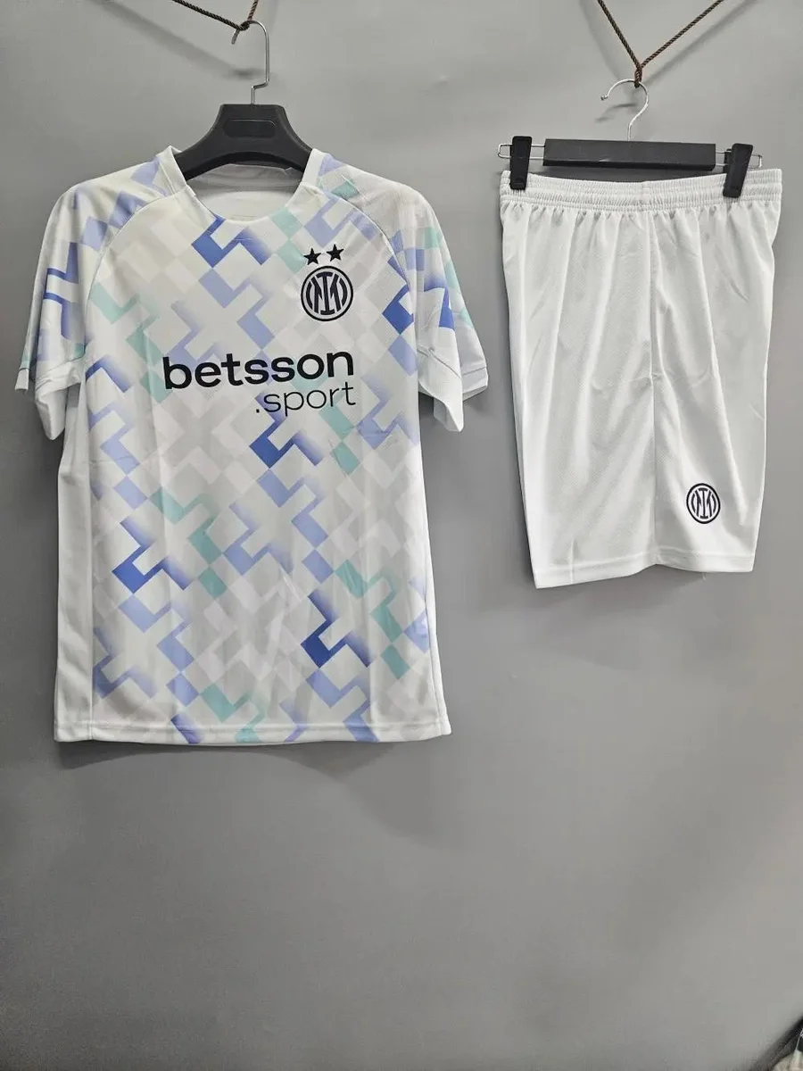 Other Inter Milan White Away Kit Soccer Jersey & Shorts White - 1