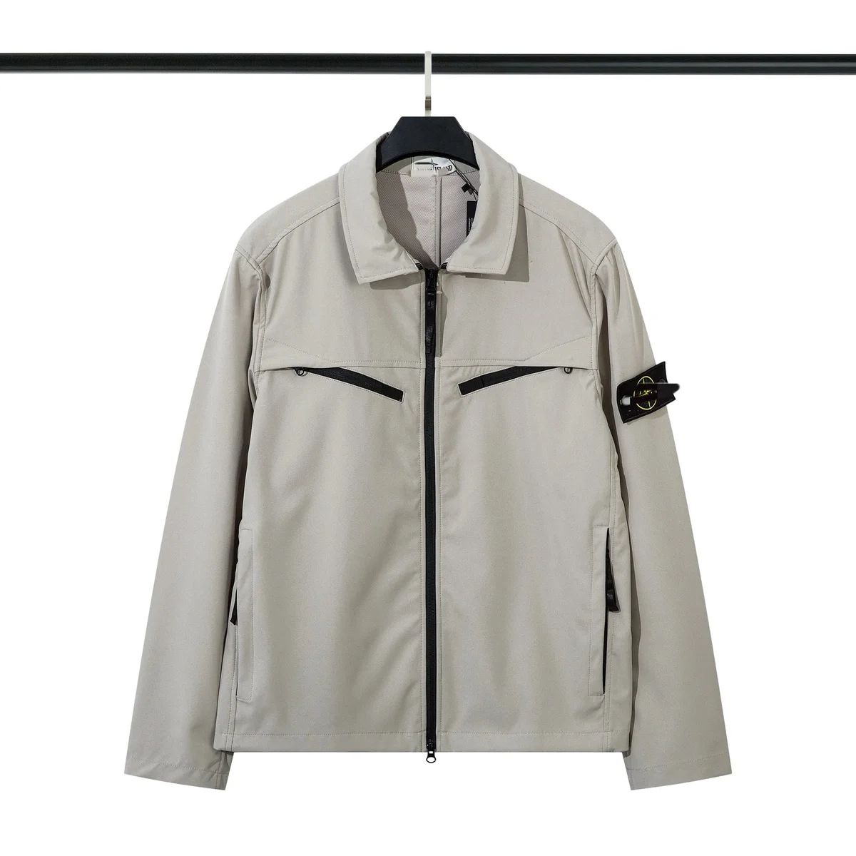 Stone Island Stone Island Grey Technical Zip-Up Jacket Grey