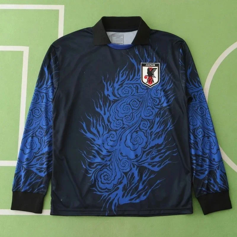 Other Japan National Team Jersey Black/Blue Long Sleeve Soccer Shirt Black - 1