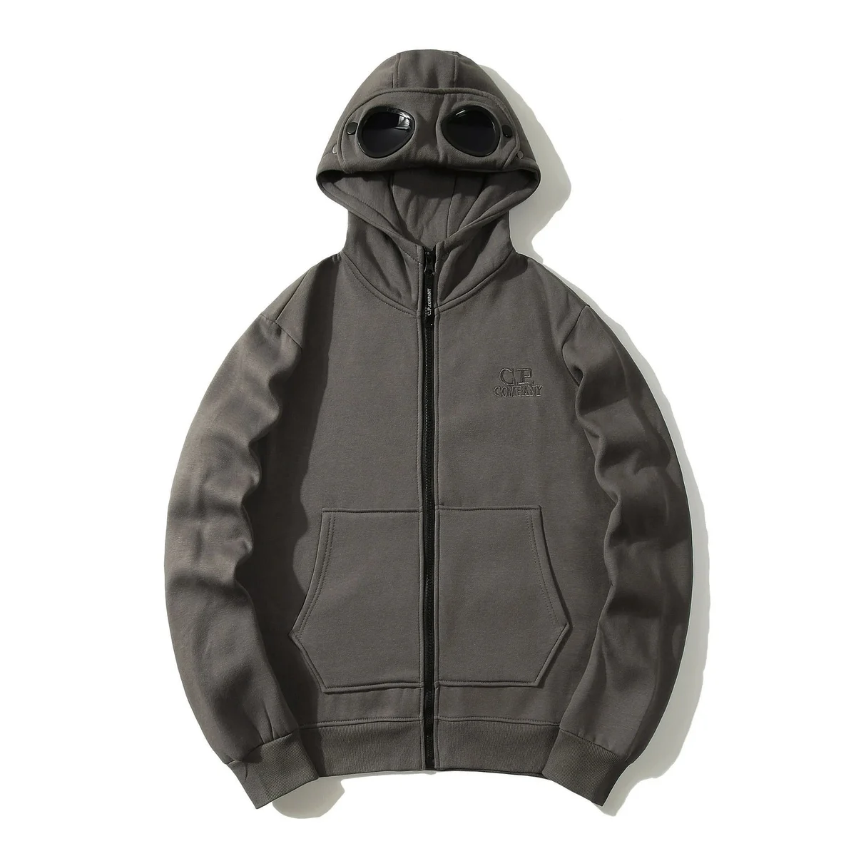 CP Company CP Company Goggle BB31 Charcoal Grey Zip-Up Hoodie Grey - 1