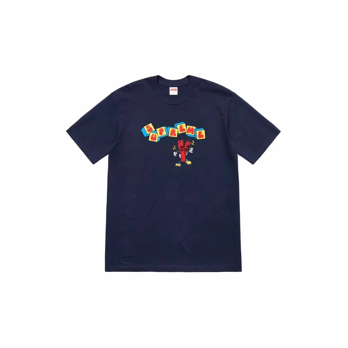 Supreme Supreme Navy Block Letter T-Shirt Navy - 1