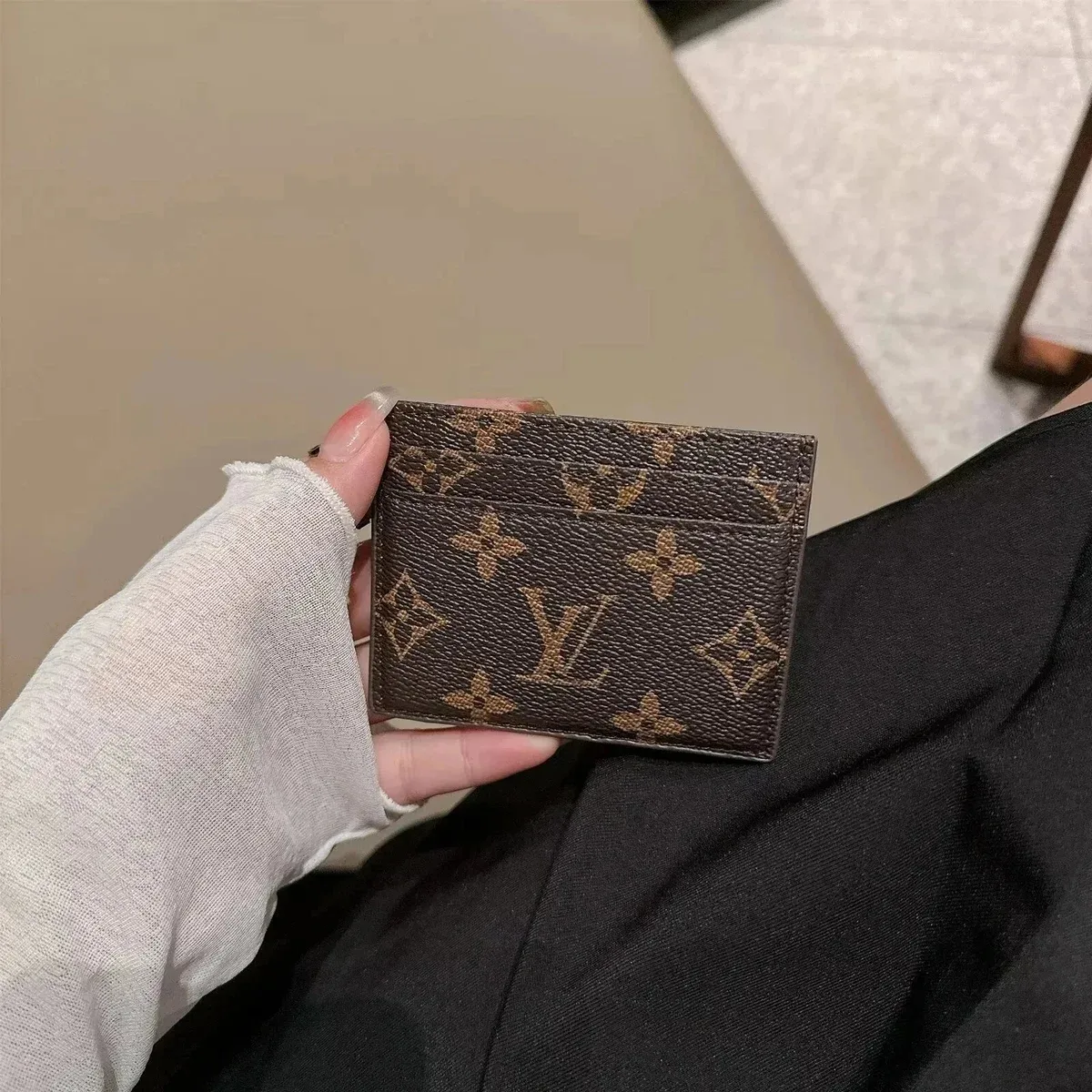 Louis Vuitton Louis Vuitton Monogram Card Holder Brown Brown