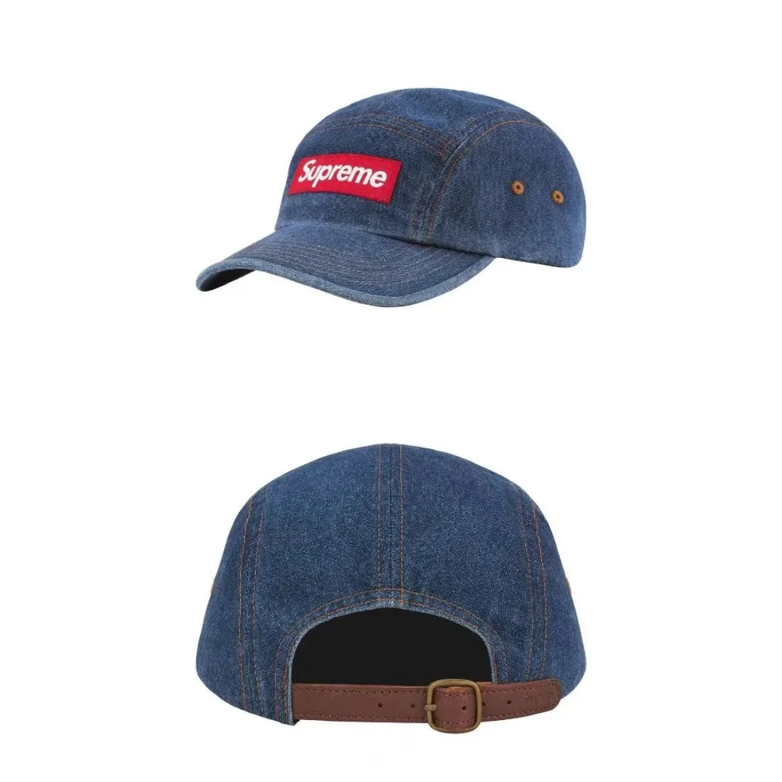 Supreme Supreme Box Logo Denim Blue 5-Panel Cap Blue