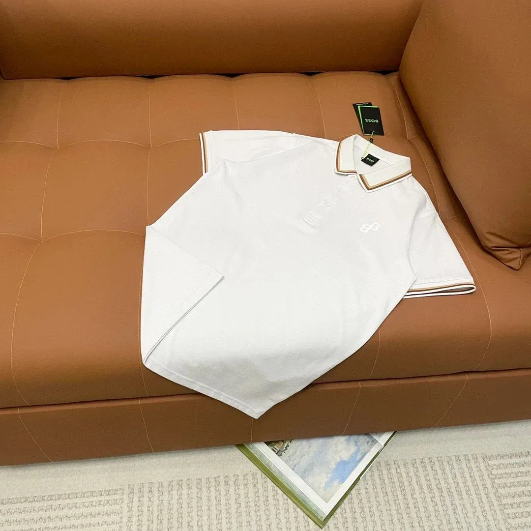 Hugo Boss Hugo Boss White Polo Shirt with Gold Trim White - 1
