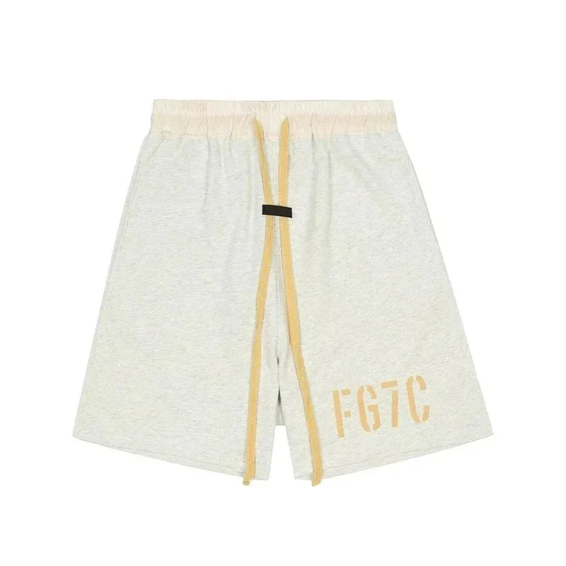 Other Unisex Grey Fitted Shorts with FG7C Logo Grey - 1