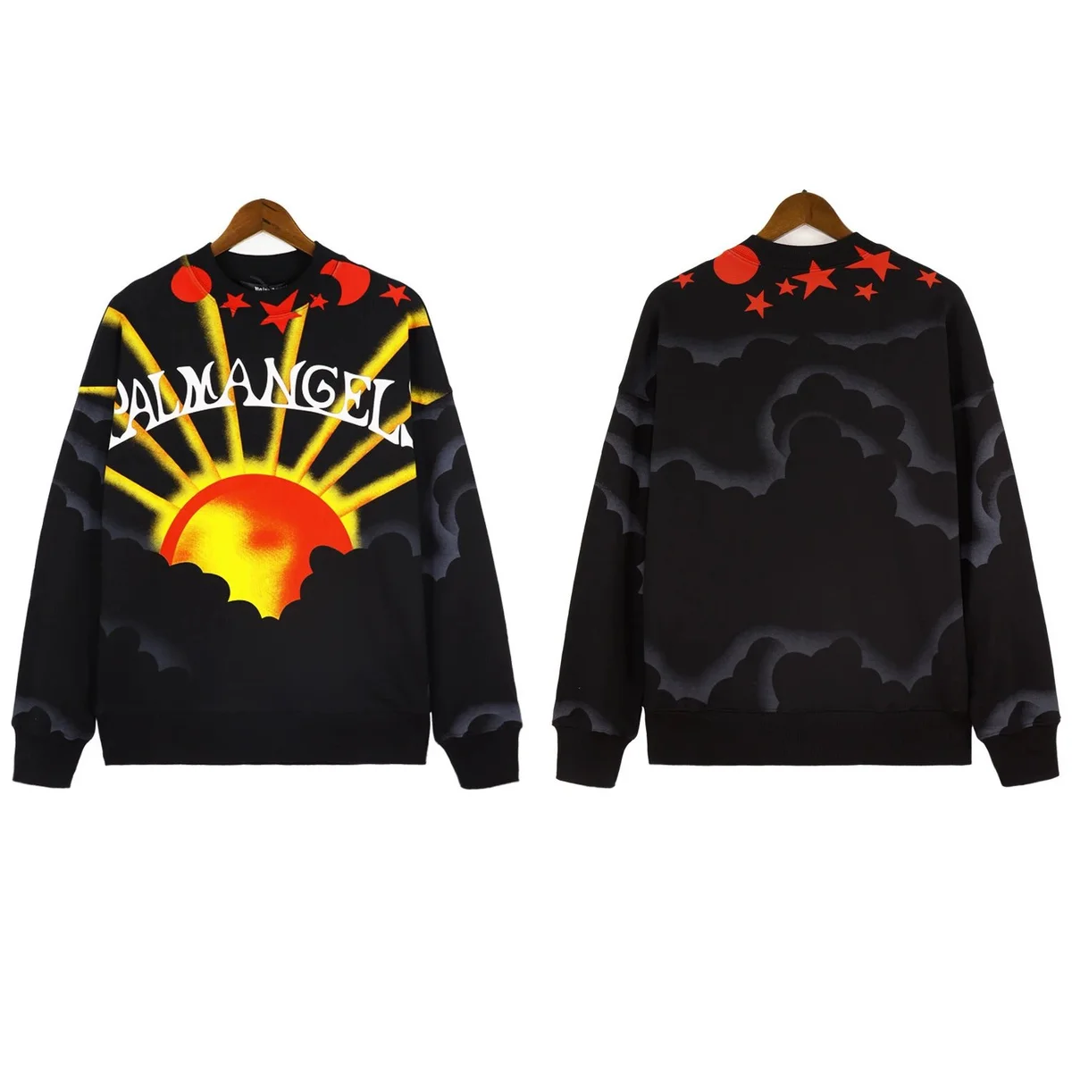 Palm Angels Palm Angels Night Sky Black Sweatshirt Black - 1