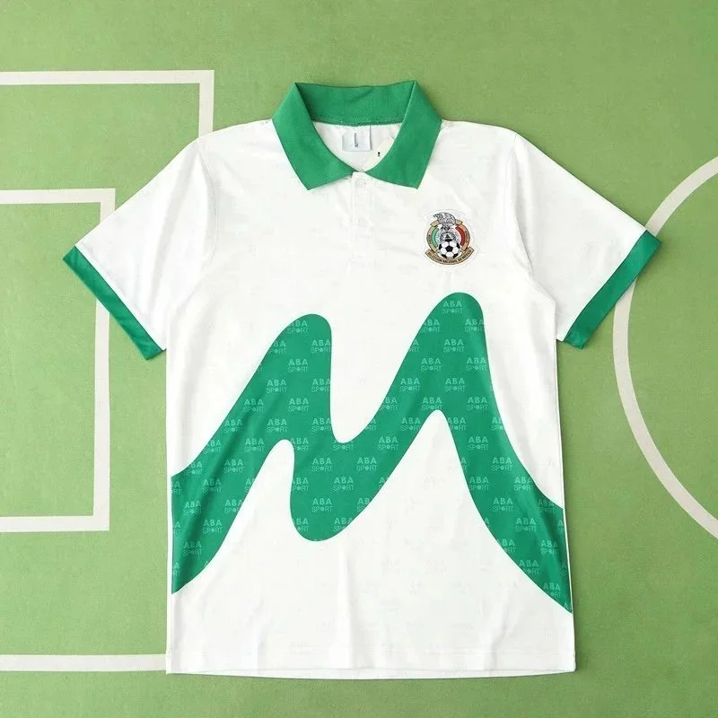 Other White Green Mexico Polo Shirt Casual Top White - 1