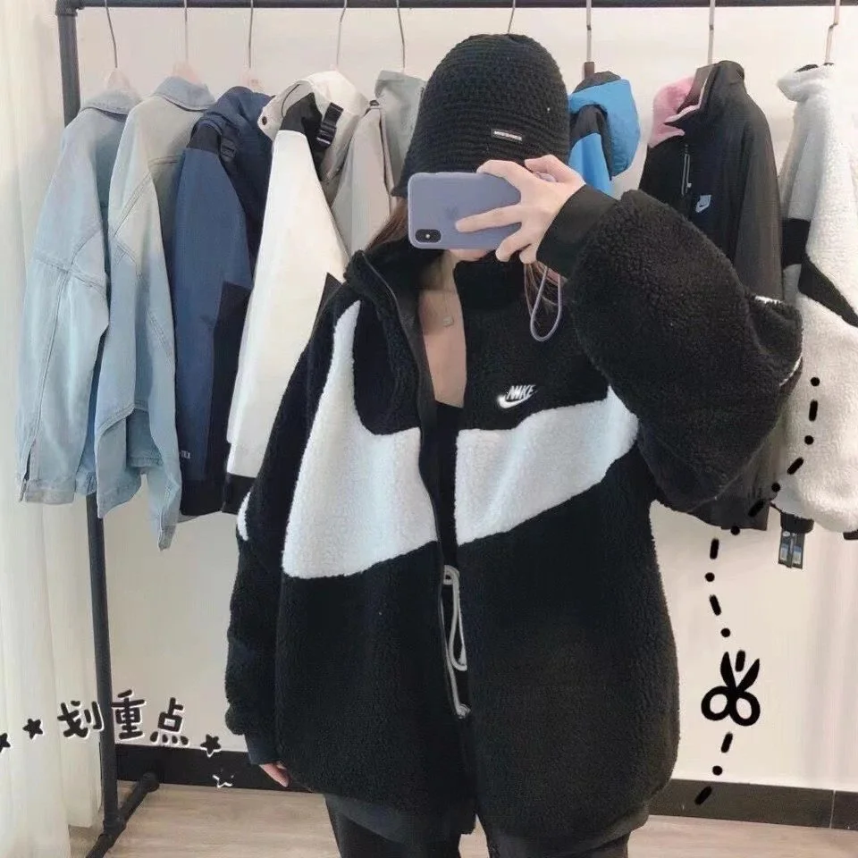 Nike Nike Black/White Sherpa Jacket Black