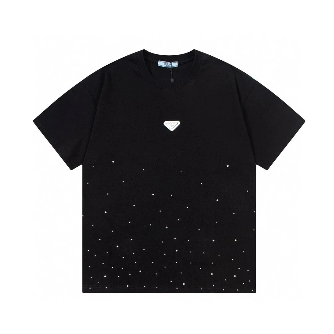 Prada Prada Black Star Print T-Shirt Black - 1