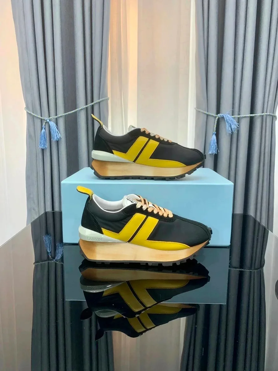 Lanvin Lanvin 15 Black & Yellow Sneakers Black - 1